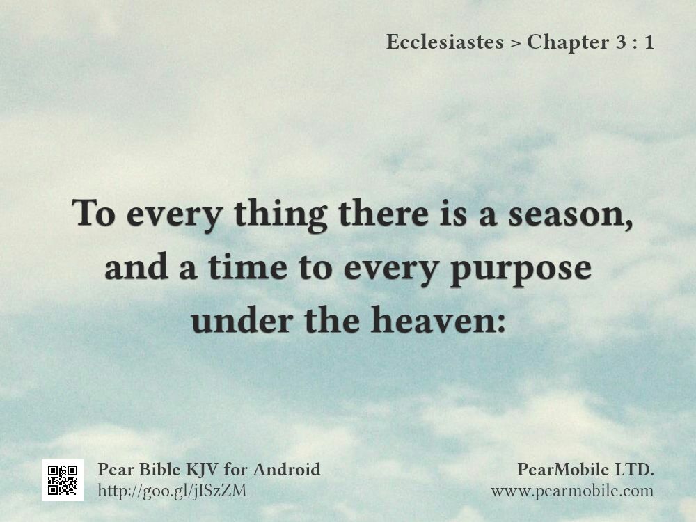 Ecclesiastes, Chapter 3:1